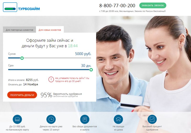 Горячая линия и служба поддержки Турбозайм в интернет сервисе